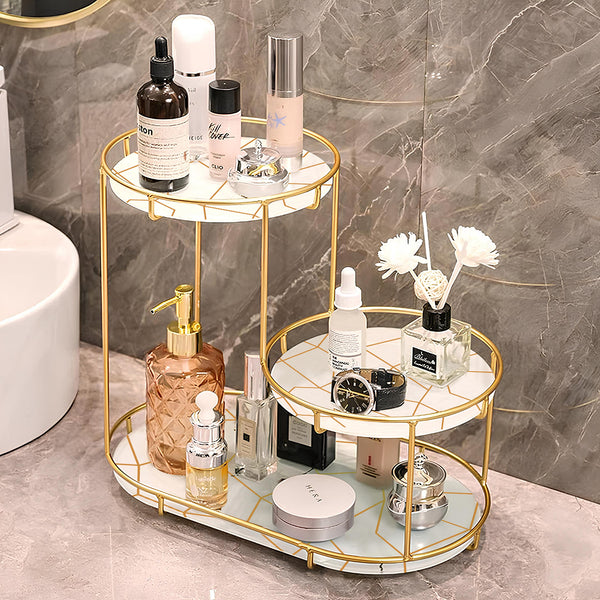 3-Tier Golden Vanity Stand by Matrix